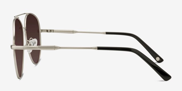Camp Matte Silver MetalSunglass Frames from EyeBuyDirect, Side View