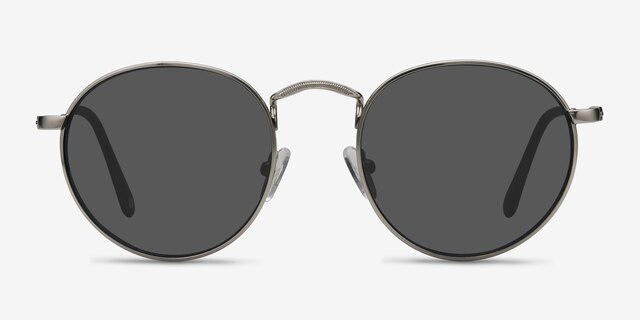 Disclosure Silver MetalSunglass Frames from EyeBuyDirect, Front View