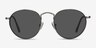 Disclosure Silver MetalSunglass Frames from EyeBuyDirect, Front View