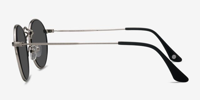 Disclosure Silver MetalSunglass Frames from EyeBuyDirect, Side View