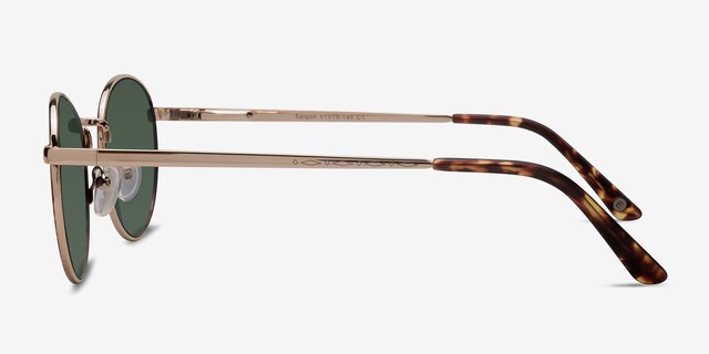 Saigon Tortoise Golden MetalSunglass Frames from EyeBuyDirect, Side View