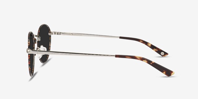 Saigon Tortoise Silver MetalSunglass Frames from EyeBuyDirect, Side View