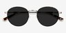 Saigon Tortoise Silver MetalSunglass Frames from EyeBuyDirect, Closed View