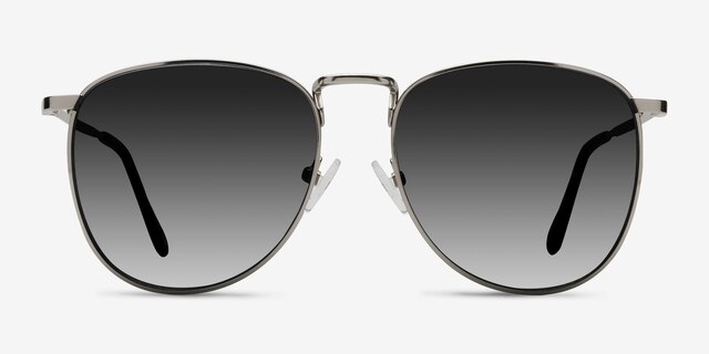 Fume Silver MetalSunglass Frames from EyeBuyDirect, Front View