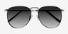Fume Silver MetalSunglass Frames from EyeBuyDirect, Closed View