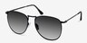 Fume Noir MétalSoleil de Lunette de vue d'EyeBuyDirect, Vue d'Angle