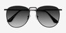 Fume Noir MétalSoleil de Lunette de vue d'EyeBuyDirect, Vue Rapprochée