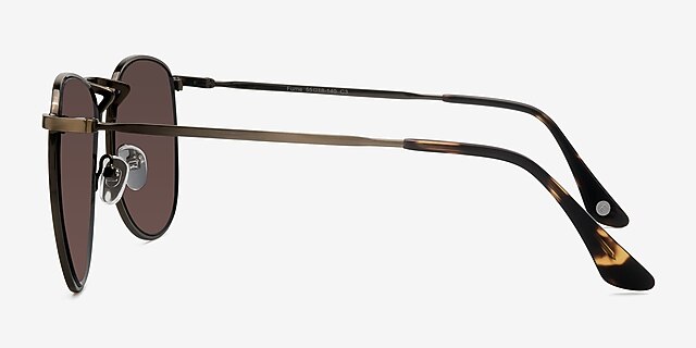 Fume Bronze MetalSunglass Frames from EyeBuyDirect, Side View