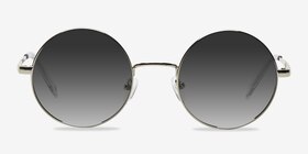 Guru Argenté Métal Soleil de Lunette de vue d'EyeBuyDirect, Vue de Face