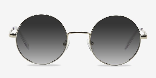 Guru Silver MetalSunglass Frames from EyeBuyDirect, Front View