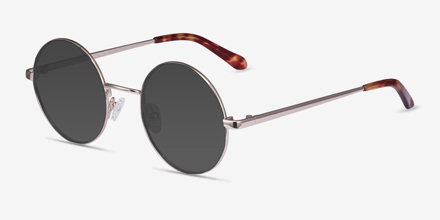Guru Light Golden MetalSunglass Frames from EyeBuyDirect, Angle View