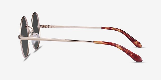 Guru Light Golden MetalSunglass Frames from EyeBuyDirect, Side View