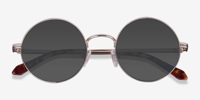 Guru Light Golden MetalSunglass Frames from EyeBuyDirect, Closed View