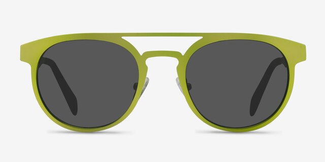 Playground Green MetalSunglass Frames from EyeBuyDirect, Front View