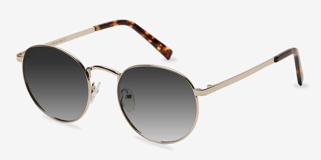 Rex Golden MetalSunglass Frames from EyeBuyDirect, Angle View