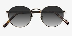 Rex Doré Métal Soleil de Lunette de vue d'EyeBuyDirect, Vue Rapprochée