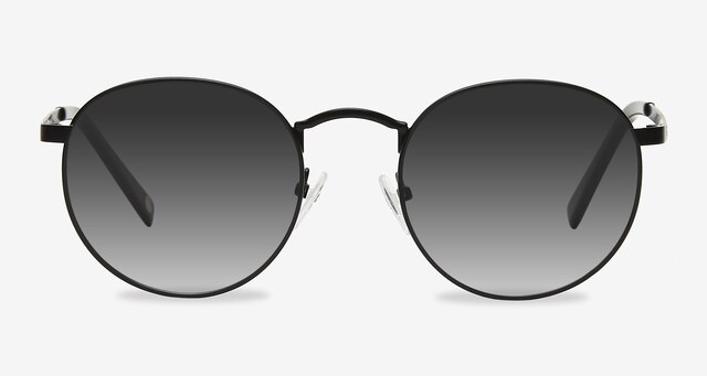 Rex Matte Black MetalSunglass Frames from EyeBuyDirect, Front View
