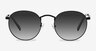Rex Matte Black MetalSunglass Frames from EyeBuyDirect, Front View