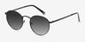 Rex Matte Black MetalSunglass Frames from EyeBuyDirect, Angle View