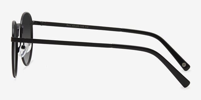 Rex Matte Black MetalSunglass Frames from EyeBuyDirect, Side View