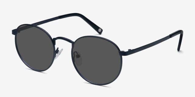 Rex Navy MetalSunglass Frames from EyeBuyDirect, Angle View