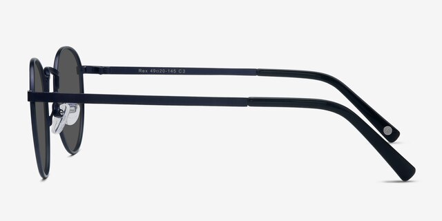 Rex Navy MetalSunglass Frames from EyeBuyDirect, Side View