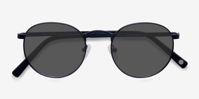 Rex Navy MetalSunglass Frames from EyeBuyDirect, Closed View