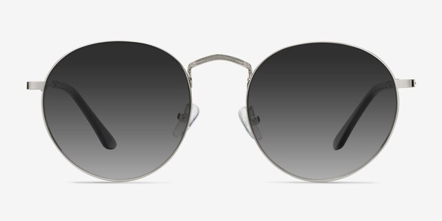 Disclosure Silver MetalSunglass Frames from EyeBuyDirect, Front View