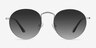 Disclosure Silver MetalSunglass Frames from EyeBuyDirect, Front View