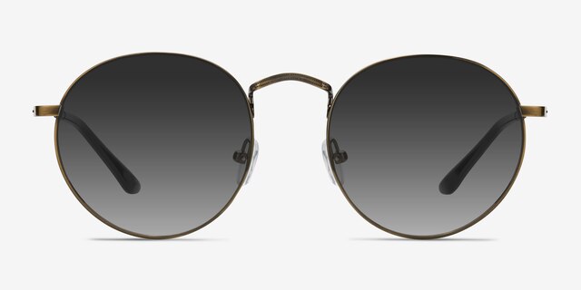 Disclosure Brown MetalSunglass Frames from EyeBuyDirect, Front View