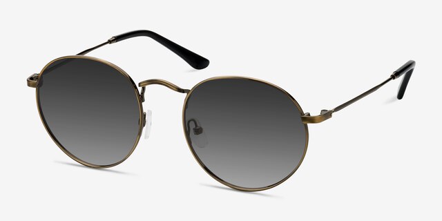 Disclosure Brown MetalSunglass Frames from EyeBuyDirect, Angle View