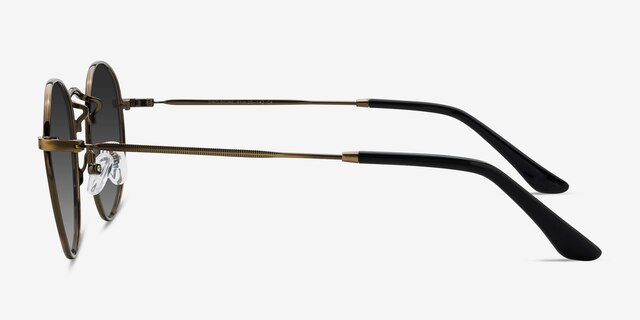 Disclosure Brown MetalSunglass Frames from EyeBuyDirect, Side View