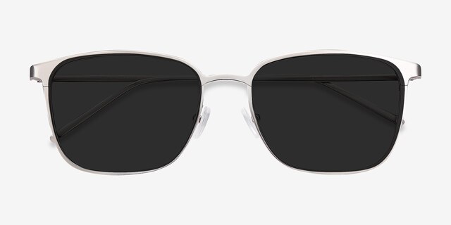 Jolt Silver MetalSunglass Frames from EyeBuyDirect, Closed View