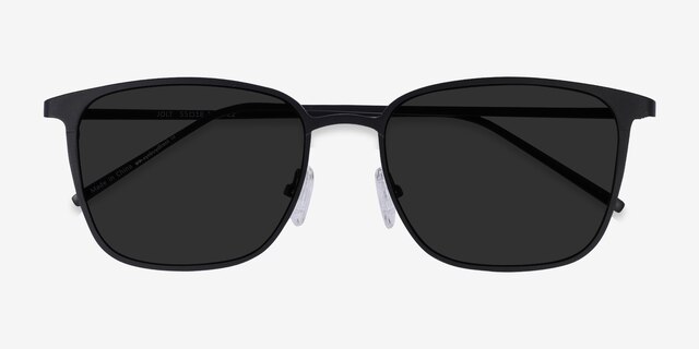 Jolt Black MetalSunglass Frames from EyeBuyDirect, Closed View