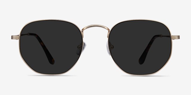Boardwalk Golden MetalSunglass Frames from EyeBuyDirect, Front View