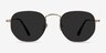 Boardwalk Golden MetalSunglass Frames from EyeBuyDirect, Front View