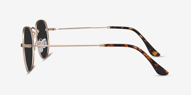 Boardwalk Golden MetalSunglass Frames from EyeBuyDirect, Side View
