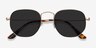 Boardwalk Golden MetalSunglass Frames from EyeBuyDirect, Closed View