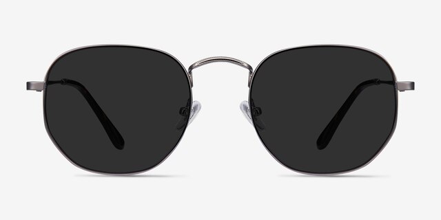 Boardwalk Gunmetal MetalSunglass Frames from EyeBuyDirect, Front View