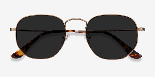 Boardwalk Copper MetalSunglass Frames from EyeBuyDirect, Closed View