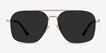 Route 66 Golden MetalSunglass Frames from EyeBuyDirect, Front View