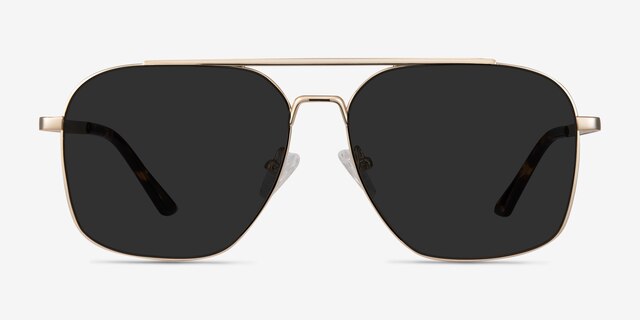 Route 66 Golden MetalSunglass Frames from EyeBuyDirect, Front View