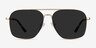 Route 66 Golden MetalSunglass Frames from EyeBuyDirect, Front View