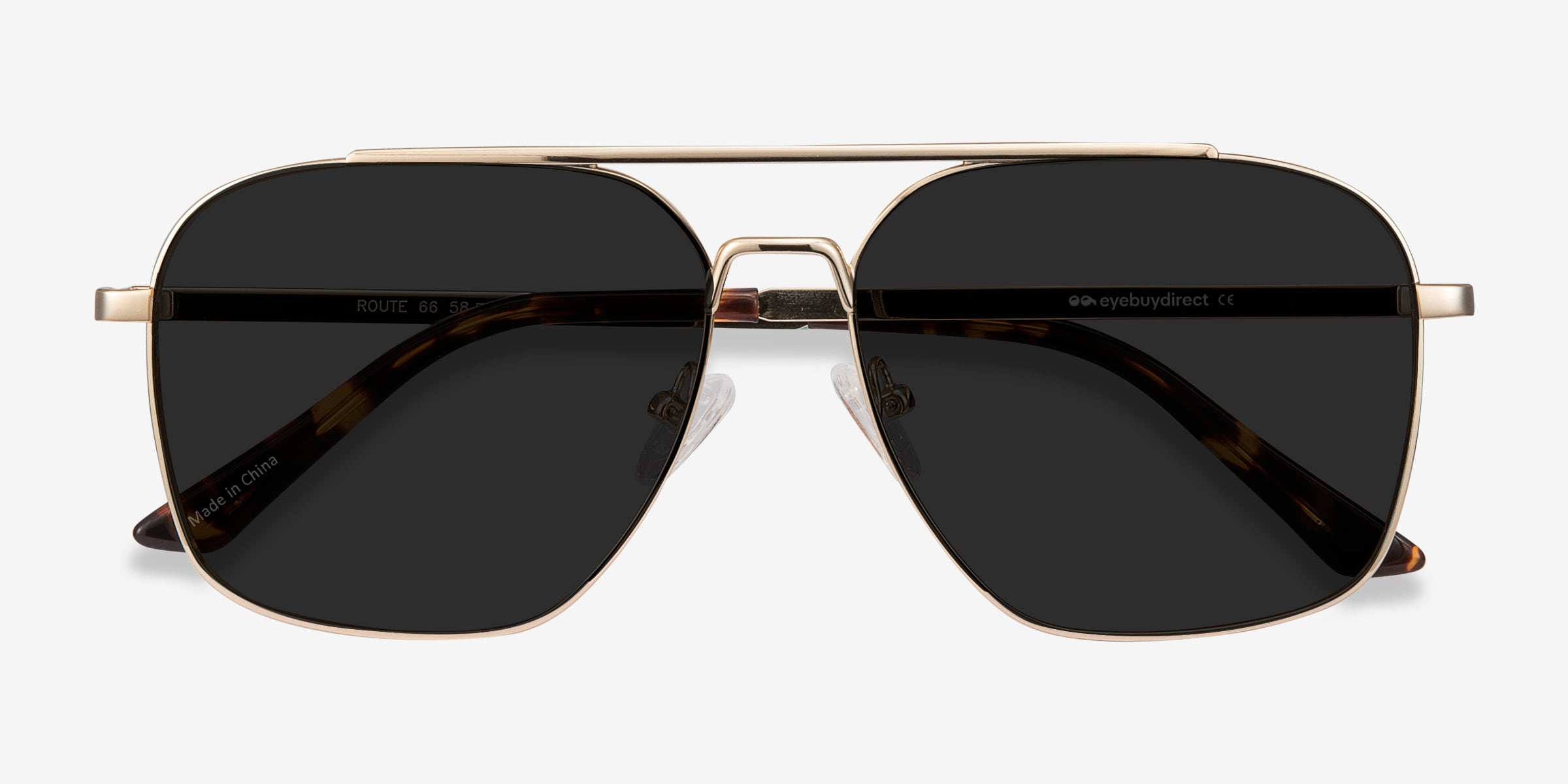 Route 66 - Aviator Gunmetal Frame Sunglasses For Men
