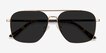 Route 66 Golden MetalSunglass Frames from EyeBuyDirect, Closed View
