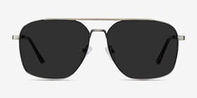 Route 66 Gunmetal Métal Soleil de Lunette de vue d'EyeBuyDirect, Vue de Face