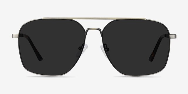 Route 66 Gunmetal MetalSunglass Frames from EyeBuyDirect, Front View