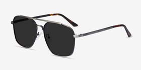 Route 66 Gunmetal Métal Soleil de Lunette de vue d'EyeBuyDirect, Vue d'Angle