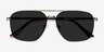 Route 66 Gunmetal MetalSunglass Frames from EyeBuyDirect, Closed View