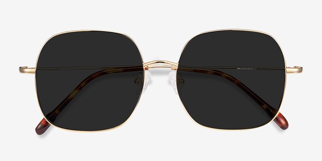Sun Movement Doré MétalSoleil de Lunette de vue d'EyeBuyDirect, Vue Rapprochée